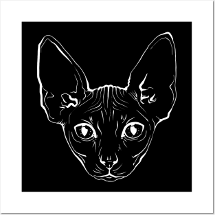 Sphinx cat portrait Posters and Art